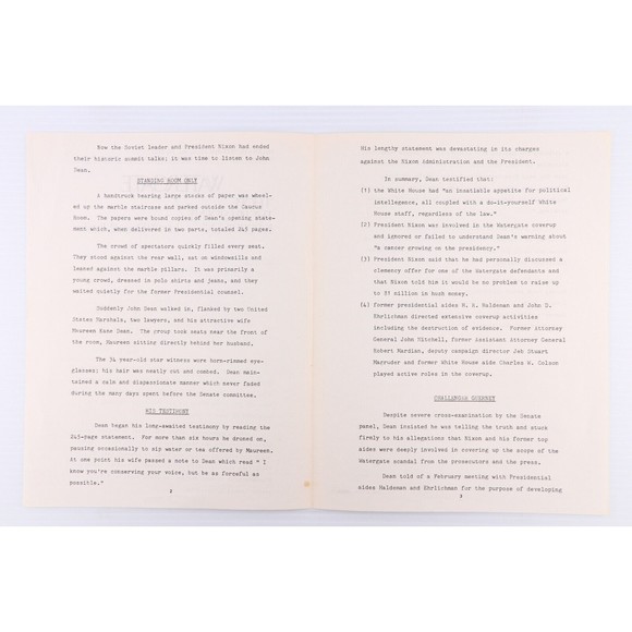 John W. Dean III Watergate Vol 3, I Hope The President Is Forgiven 12" LP Record - Picture 5 of 12